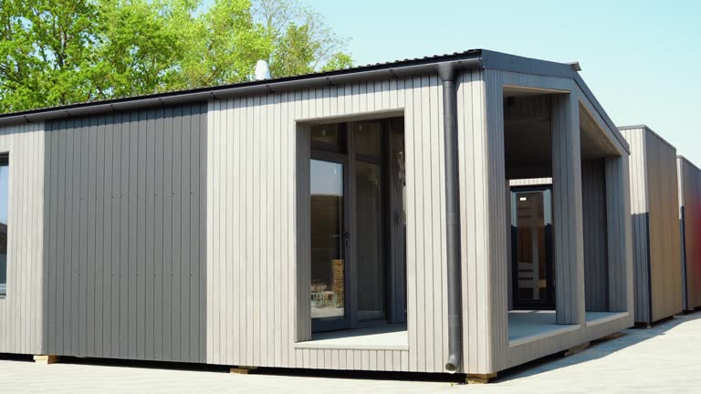 Exhibition of new wooden houses